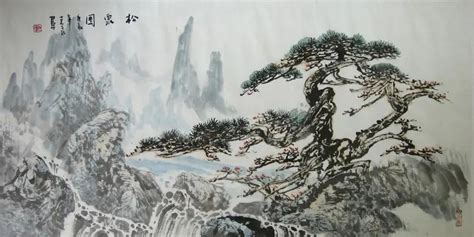 松寓意|赏陈克永的山水画，解读国画中“松树”的人文寓意